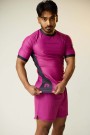 TNB Nogi Kortermet Rashguard v1 - Burgunder/Svart thumbnail
