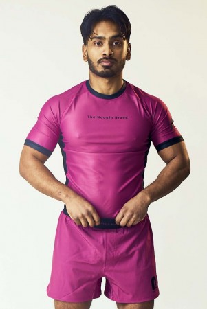 TNB Nogi Kortermet Rashguard v1 - Burgunder/Svart